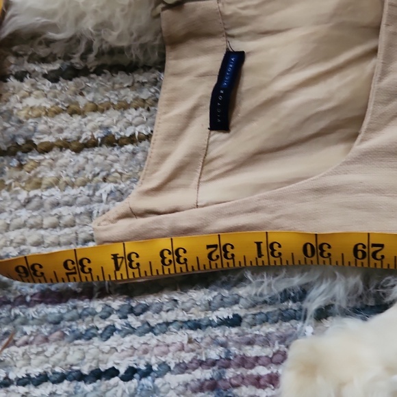 VTG VICTOR VICTORIA Linen Blend Skater Dress sz 8/42 - Picture 12 of 13